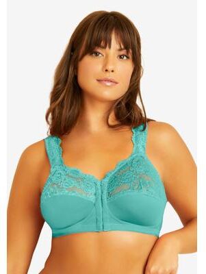 Plus Size Women's Comfort Choice® Gel Strap Wireless Bra by Comfort Choice in Aquatic Green (Size 38 G)
