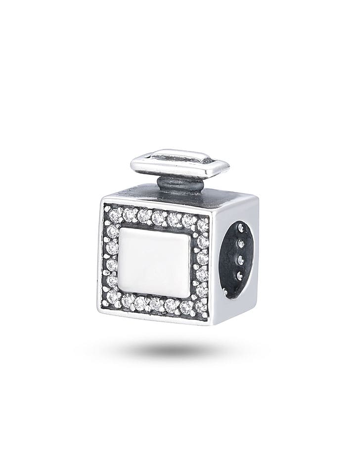 CHARM'S Silber-Bead mit Edelsteinen - onesize