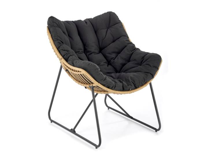 Fauteuil de jardin en rotin synthétique 81x45 cm