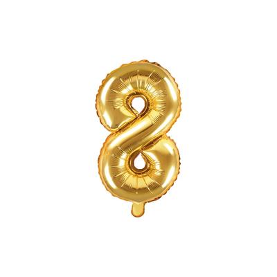 Folienballon gold Zahl 8