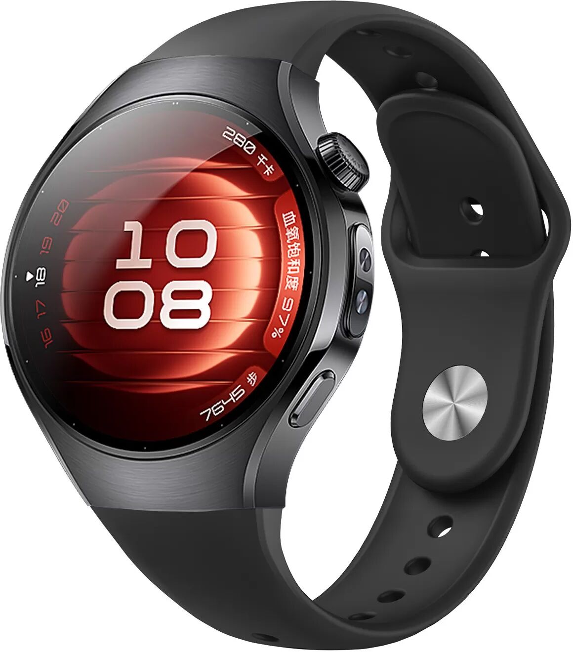 INF Kompatibel mit Huawei WATCH 5 (42mm) Silikonarmband – Sportliches Ersatzarmband Schwarz