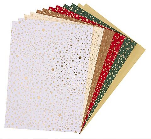 Heyda Kartonblock "Weihnachtssterne", 21 x 29,7 cm, 12 Blatt