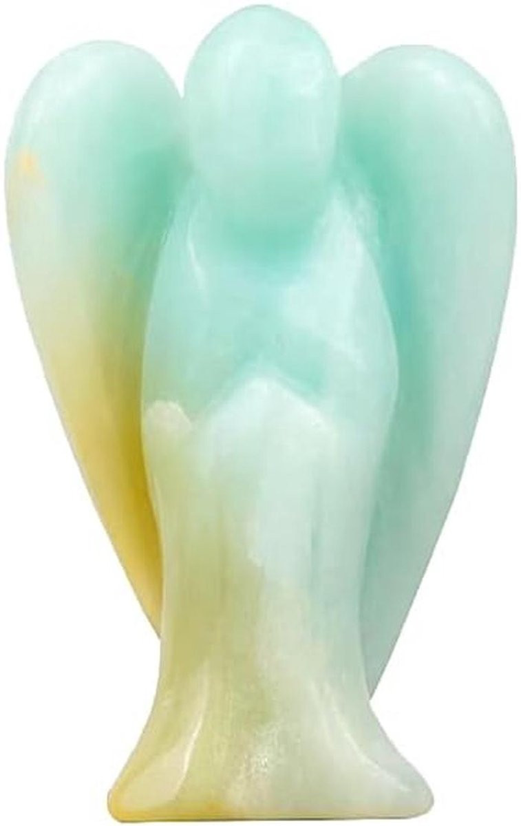 Beschermengel figuur van amethist kristal edelsteen voor healing en reiki