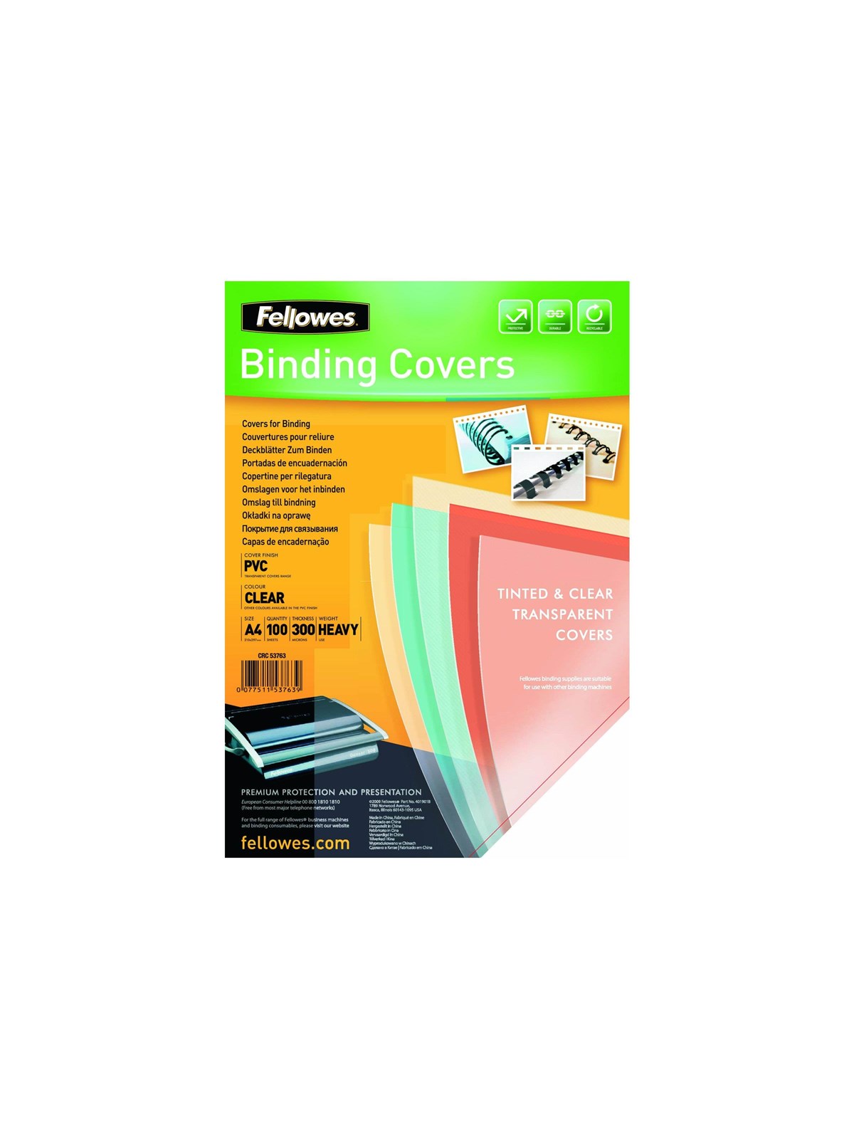 Fellowes Superclear PVC - 100 pcs. - PVC binding cover