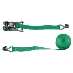 Ratschenzurrgurt 2tlg. grün, 6m, 25mm, Zugkraft:1,5t