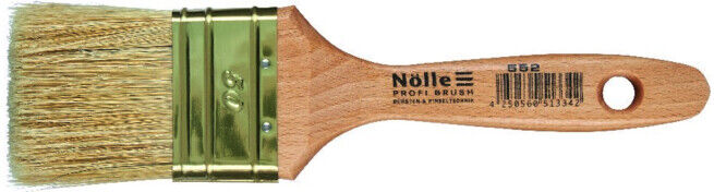 Nölle PROFI BRUSH Pinceau de peintre 80mm, mélange de poils clairs, agrafe laiton (55280)