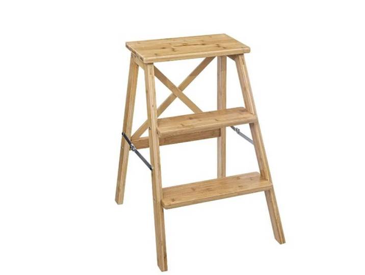 Marchepieds en bois PEGANE - naturel - 50x43 5x63 5cm - élégance - chic