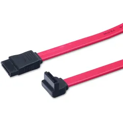 DIGITUS SATA Anschlusskabel, L-Typ Bu/Bu, 0.5m, rot