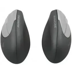 Minicute EZMouse - Maus - optisch - 3 Tasten - kabellos - 2.4 GHz - kabelloser Empfänger (USB) (Kabellos), Maus, Schwarz, Grau