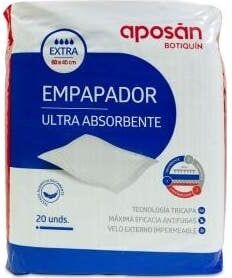 APOSAN Aposán Botiquín Empapador Ultra Absorbente 60x40cm 20uds