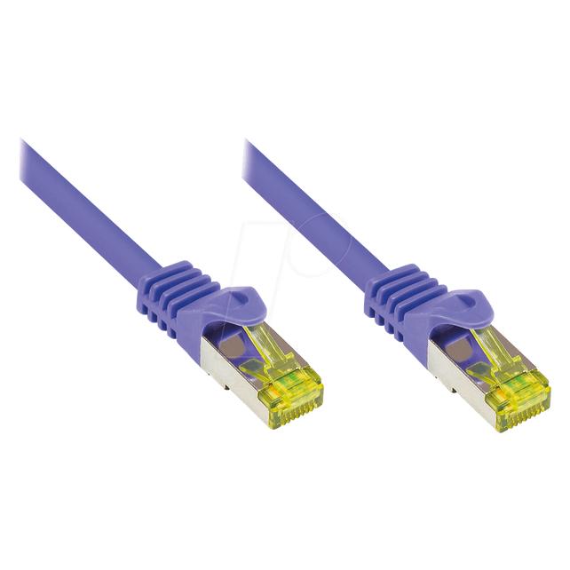 Good Connections RJ45 Patchkabel mitCat.7 Rohkabel und Rastnasenschutz (RNS), S/FTP, PiMF, halogenfrei, 600MHz, OFC (S/FTP, CAT7, 1 m) (8070R-010V)