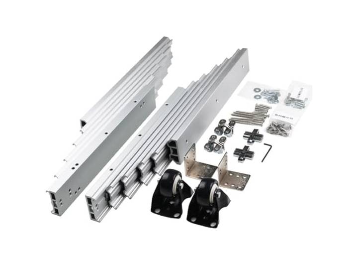 Yidubid Vollauszug Tischauszug Aluminium Schubladenführungen Schiene, 3 Größen Teleskop Schranktisch Führungsschiene Scharnier Hardware Für Tisch Küche Arbeitsplatte Silver, 1630mm