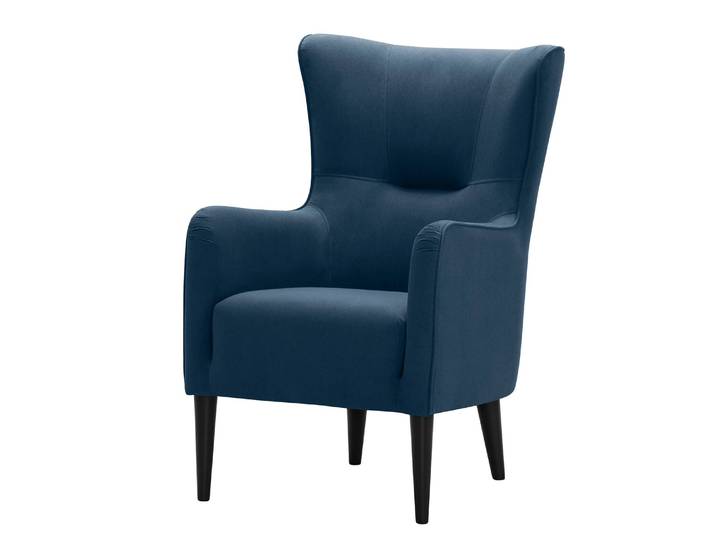 Fauteuil Oldbury I Bleu/Bleu brillant Microfibre Sela