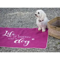 David Fussenegger Hundedecke 'life is better' 70 x 90 cm (Farbe: Pink)
