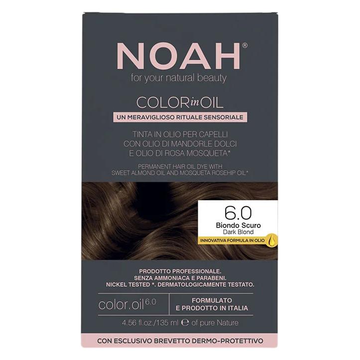 Noah Color In Oil, Permanentes Haarfärbeöl, Farbe 6.0 Dunkelblond, 135 ml (6.0 Dark Blond, 6.0 Dunkelblond) (59297947)