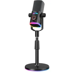 Fifine Kopfhörer mit Mikrofon AmpliGame AM8 PRO S, Schwarz, Mikrofon