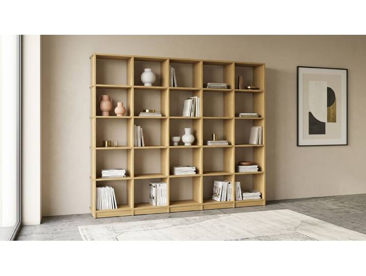 Bibliothèque large sur mesure Pickawood Chêne Naturel huilé