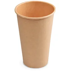 Pappbecher (FSC Mix/PE) kraft Ø90mm 510ml `0,4L/16oz/XL`