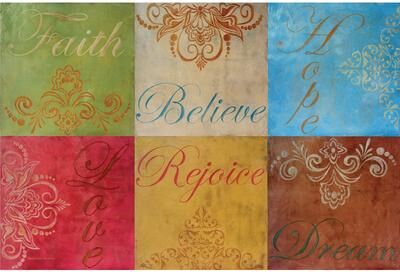 Counterart Reversible Wipe Clean Faith Placemats (Set of 4)