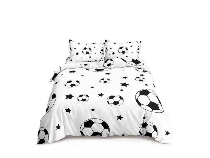LuxusKollektion Kinderbettwäsche Bettwäsche Fußball 200x200cm Kinder Jungen