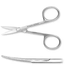 feine Nagelschere gebogen megro 9 cm