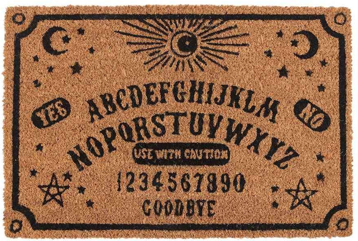 Something Different Natural Talking Board Deurmat - Bruin/Zwart
