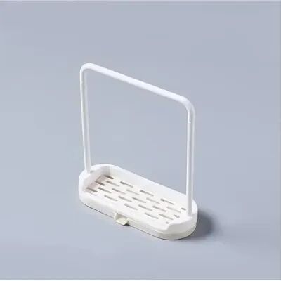 Multisell Products Hub Towel Sponge Drain Racks, Kitchen Solid Color Simple Storage Rack, Soap Holder Sink, Rag Dishcloth Hanging Rack, Desktop khaki