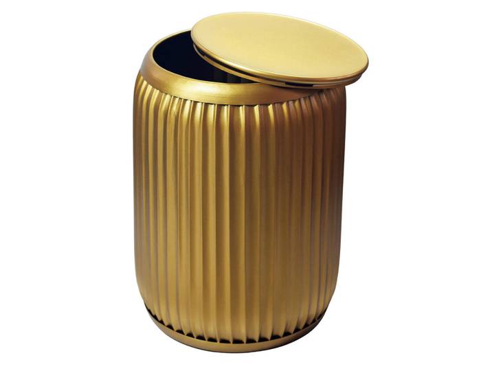 Livetastic Beistelltisch, Gold, Metall, rund, Bodenplatte, 35x50x35 cm, Stauraum, Wohnzimmer, Wohnzimmertische, Beistelltische, Beistelltische Metall
