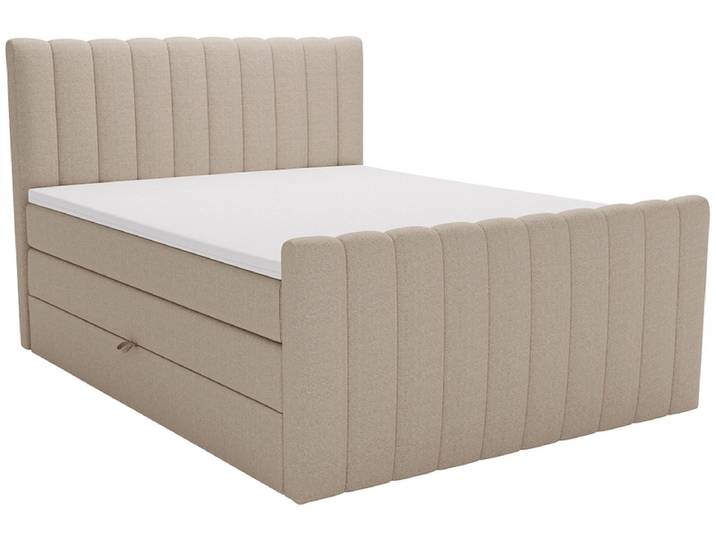 Boxspringbett WINTER taupe 200x200cm weich