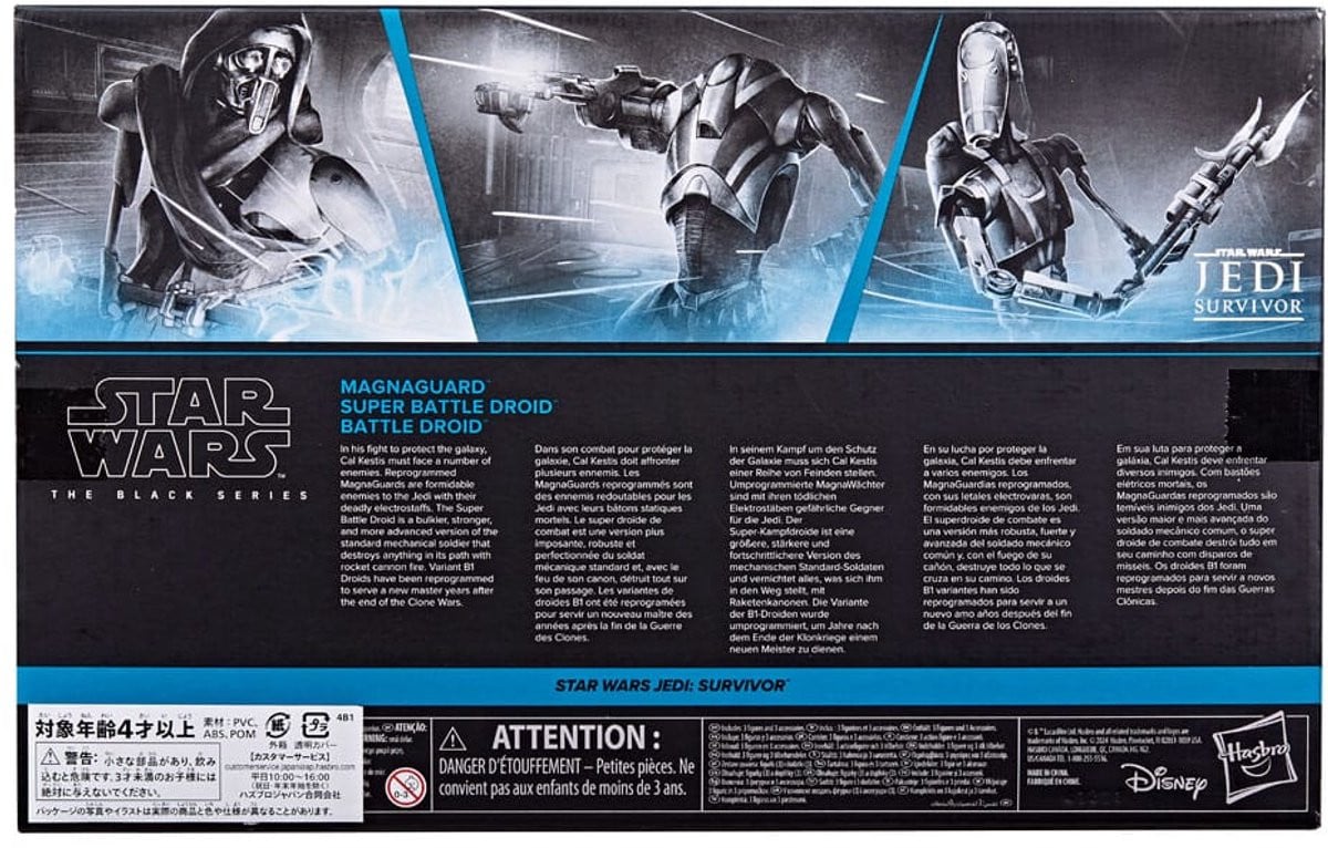 Hasbro Star Wars Jedi: Survivor Black Series Action Figure 3-Pack Magna Guard, Super Battle Droid & Battle Droid