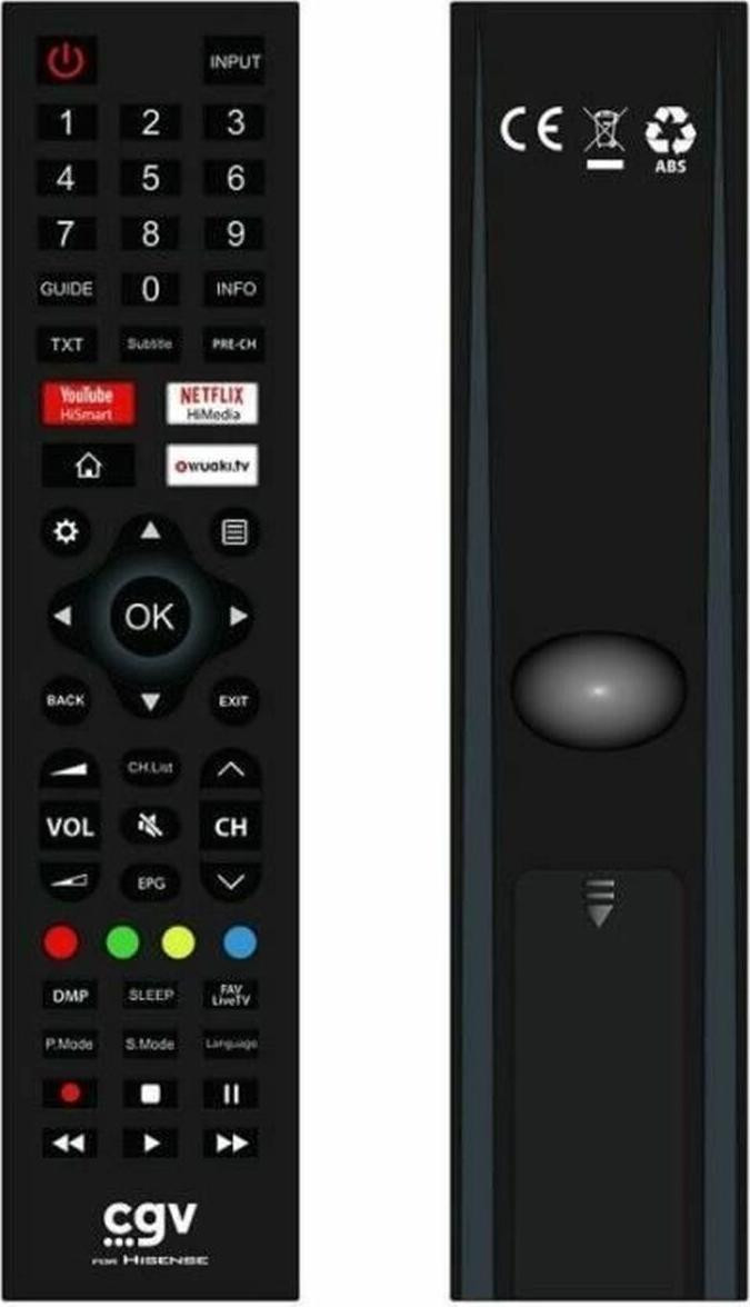 CGV vervangende afstandsbediening voor Hisense televisies - FIDELIO - direct klaar voor gebruik