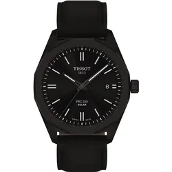 Tissot T1514223605100 Herrenuhr Solar PRC 100 Leder Schwarz