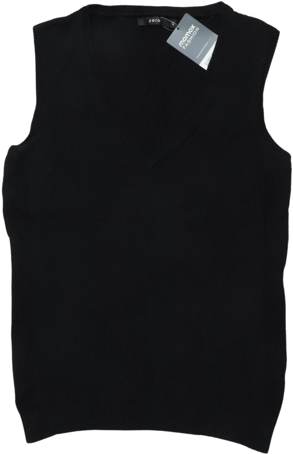 Zero Damen Pullover, Schwarz, Gr. EU 40, Baumwolle - Second Hand