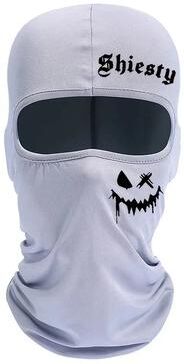 Uplift Essentials Smiling Face Print Performance Balaclava gray