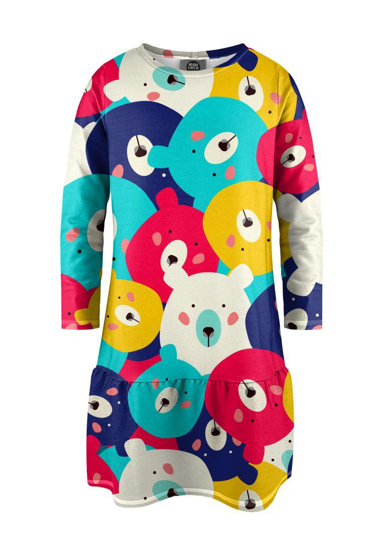 "Colorful Bears" Langarmkleid