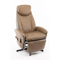 Happy Home Massagesessel mit 8 Motoren und Heizfunktion – Hellbraun
