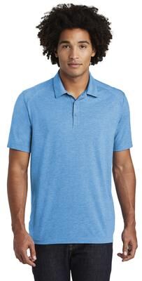 Sport-Tek ST405 PosiCharge Tri-Blend Wicking Polo Shirt in Pond Blue Heather size 4XL   Triblend