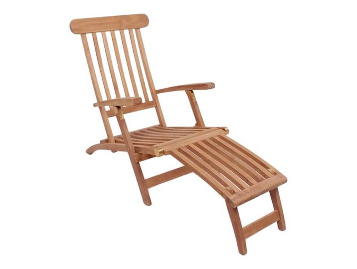 MYRTLE - Chaise Longue Multipositions Teck Massif Naturel