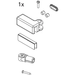Kermi EBI2018 Set Stabilisierung Kopf re, silber, 2534184 2534184