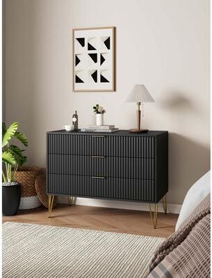 "Manhattan Comfort Dumbo 35"" Fluted Dresser (3-Drawer)"