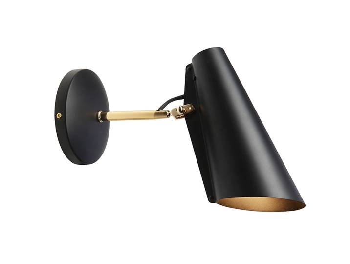 NORTHERN LIGHTING lampe murale applique BIRDY WALL SHORT (Noir / Laiton - Métal)