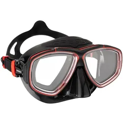 Cressi - Prisma - Tauchmaske - Farbe: Schwarz/Rot