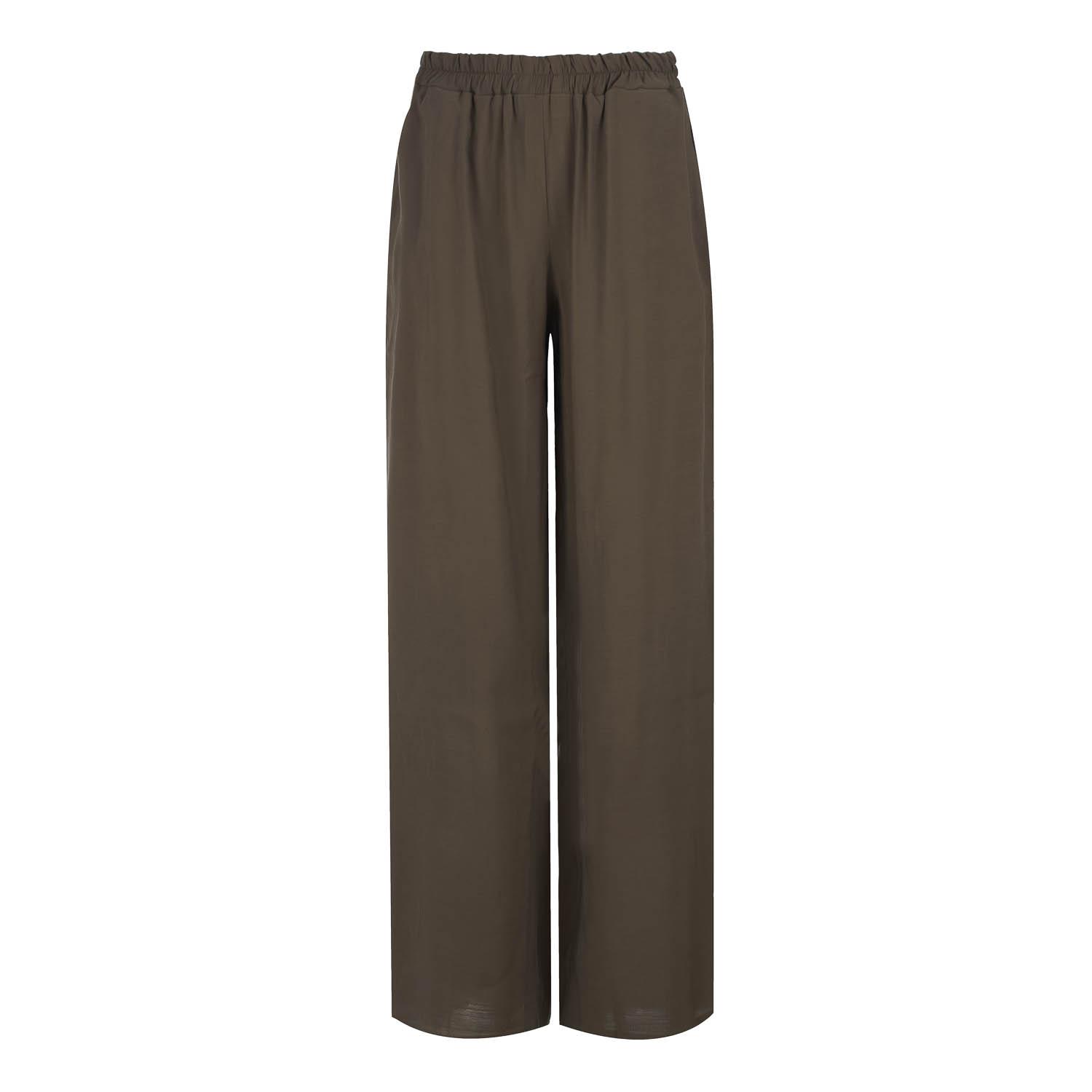 Khaki Eleganz Hose mit weitem Bein