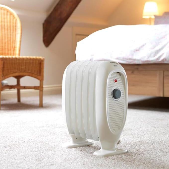 Dimplex Eco Chico 700 Watt Electric Radiant Radiator Heater White 44.8cm H X 34.6cm W X 19.3cm D