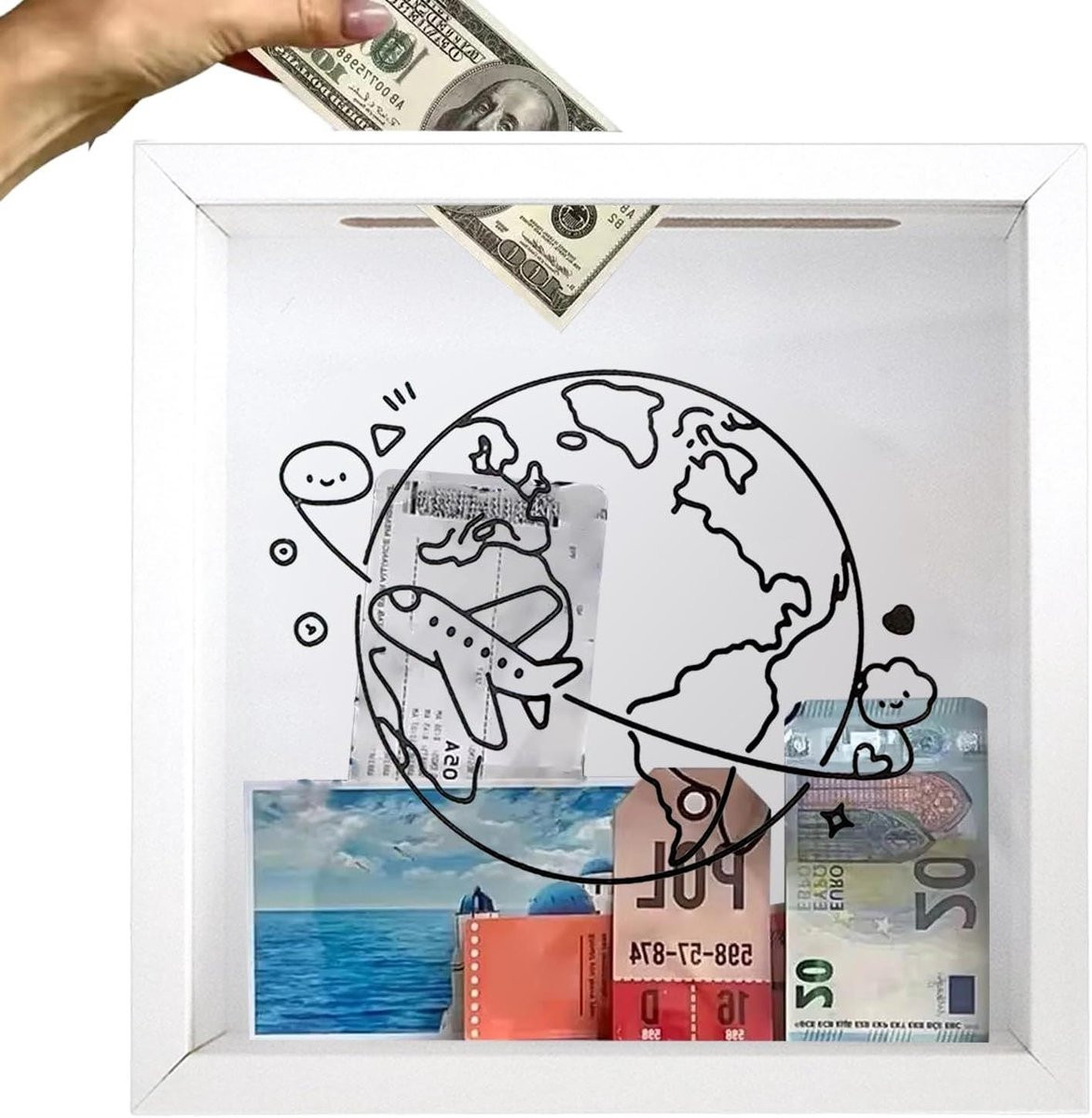 Geheugen Display Box - Reis Herinneringen Bewaren - Vervagingsbestendig Ontwerp