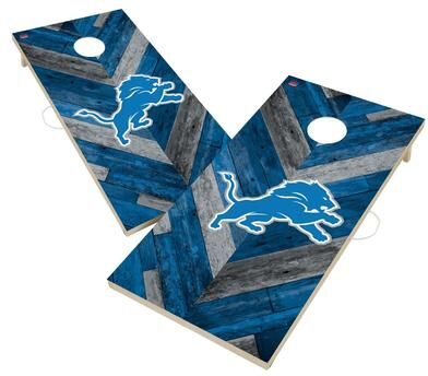 Skip's Garage Detroit Lions Regulation 2x4 Cornhole Boards - V2