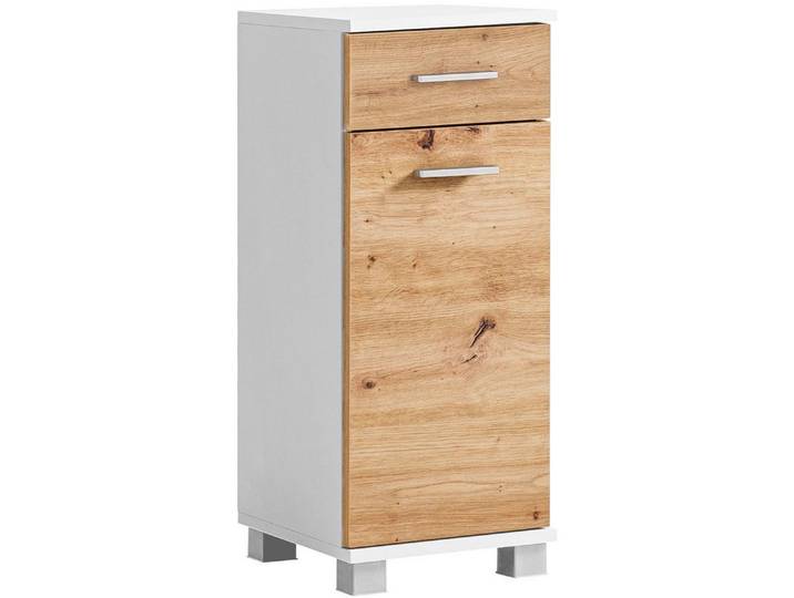 welltime Seitenschrank Wechselbarer Türanschlag, Metallbeschläge