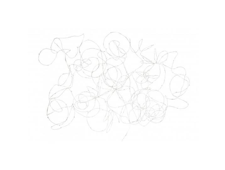 Guirlande lumineuse fil en plastique argent 15x15x5,5cm