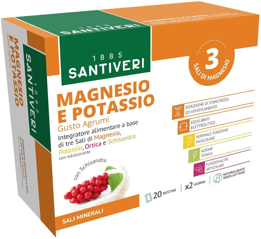 SANTIVERI Sa Magnesio e Potassio, 20 Bustine