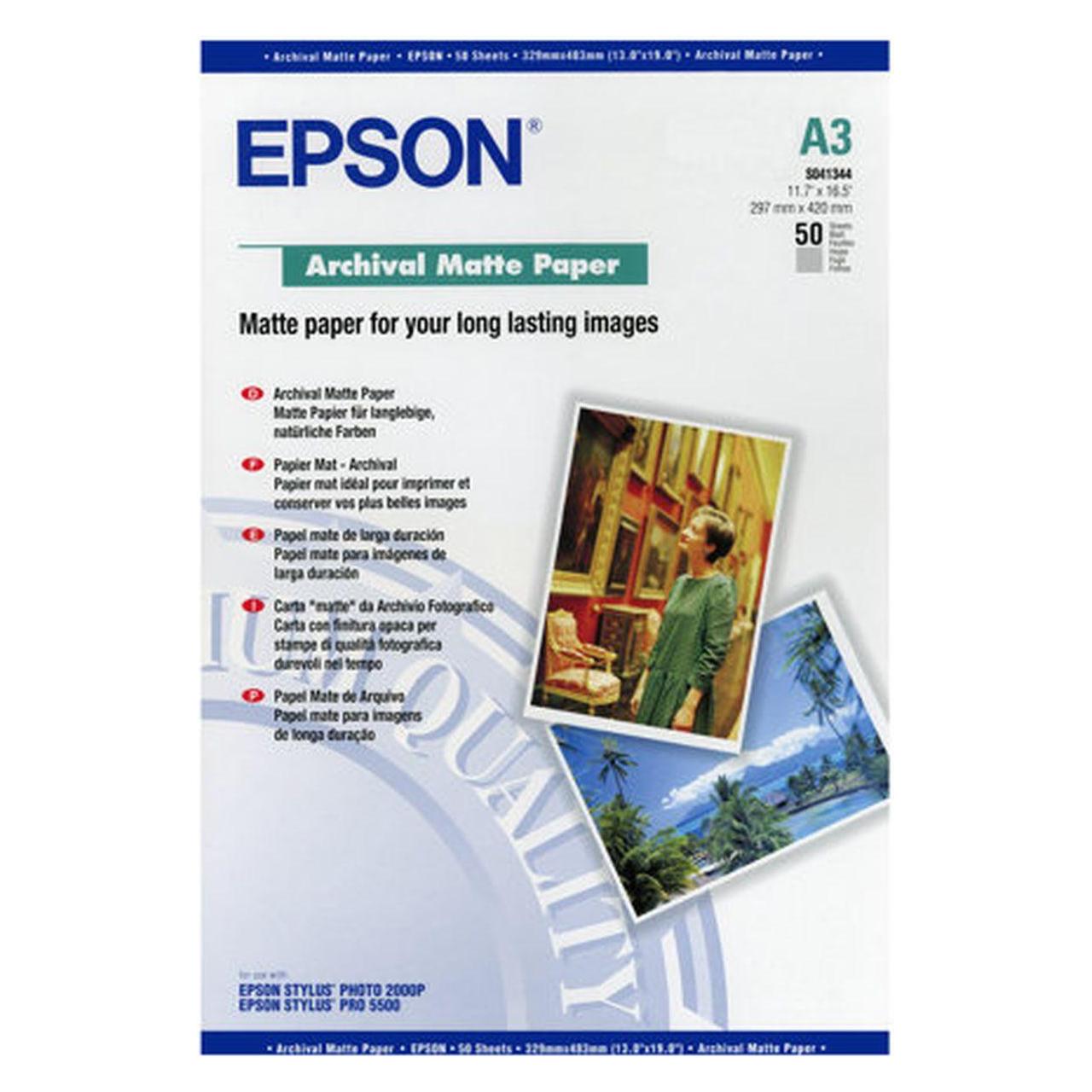 Epson Archival Matte (189 g/m², A3, 50 Stk.) (C13S041344)